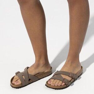 Birkenstock Yao Birko-Flor Birkibuc - Mocha - Size 38